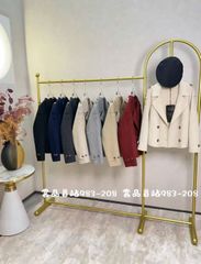 LEN5072 KHOÁC DẠ ÉP NHŨ CỔ VEST FORM NGẮN (NÂU) 983-208