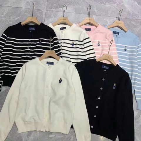 LEN5291 CARDIGAN LEN GẤU (KEM) 81606