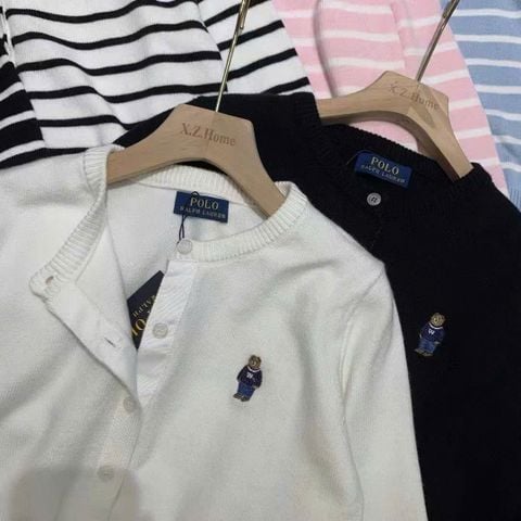 LEN5291 CARDIGAN LEN GẤU (KEM) 81606