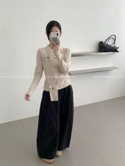 LEN5281 POLO LEN THỪNG THÊU CHỮ + TÚI (DA) 2975