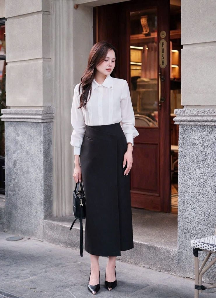 TB9578 SET SƠMI LI NGỰC CỔ ĐÍNH TAG - CV ĐẮP TÀ