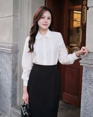 TB9578 SET SƠMI LI NGỰC CỔ ĐÍNH TAG - CV ĐẮP TÀ