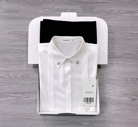 TB9578 SET SƠMI LI NGỰC CỔ ĐÍNH TAG - CV ĐẮP TÀ