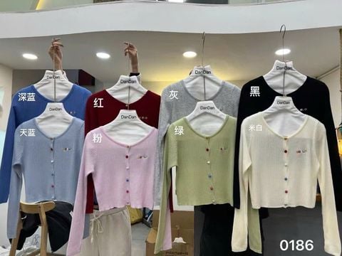 LEN5485 KHOÁC LEN NÚT BỌC MÀU (HỒNG TÍM) 0186