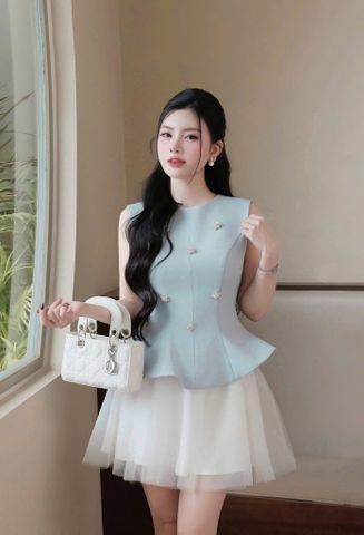 VGU1913  SET GILE ĐÍNH TAG - C.VÁY TƠ NGẮN