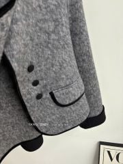 LEN5567 KHOÁC DẠ ÉP PHỐI VIỀN (XÁM) 26363