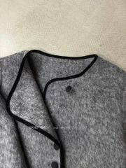 LEN5567 KHOÁC DẠ ÉP PHỐI VIỀN (XÁM) 26363