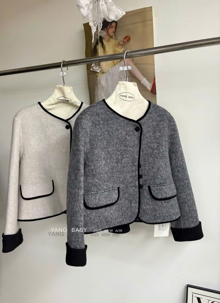 LEN5568 KHOÁC DẠ ÉP PHỐI VIỀN (DA) 26363