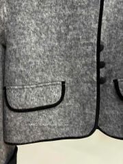 LEN5567 KHOÁC DẠ ÉP PHỐI VIỀN (XÁM) 26363