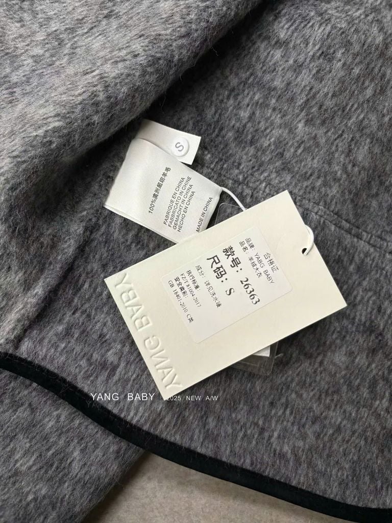 LEN5567 KHOÁC DẠ ÉP PHỐI VIỀN (XÁM) 26363