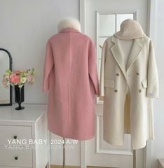 LEN5561 DẠ ÉP CỔ VEST DÁNG DÀI CC (HỒNG) 26113