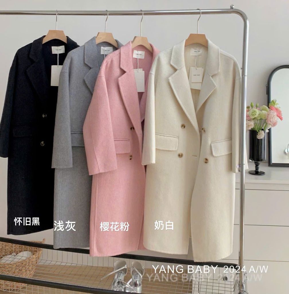 LEN5561 DẠ ÉP CỔ VEST DÁNG DÀI CC (HỒNG) 26113