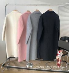 LEN5560 DẠ ÉP CỔ VEST DÁNG DÀI CC (KEM) 26113