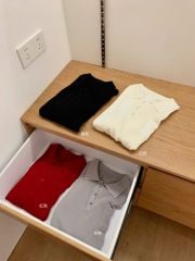 LEN5605 - ÁO LEN CỔ POLO PHỐI TÚI 7427 - MÀU XÁM