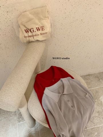 LEN5605 - ÁO LEN CỔ POLO PHỐI TÚI 7427 - MÀU XÁM