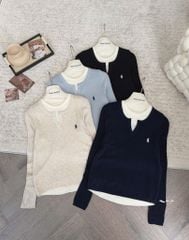 LEN5673 - ÁO LEN TAY DÀI PHỐI LỚP LÓT TRONG 8059 - MÀU X.NHẠT