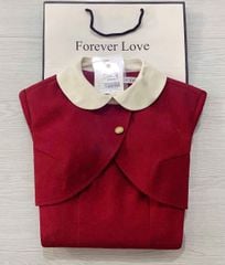 SKY5958 ĐẦM XÒE CỔ SEN THANH LỊCH (ĐỎ)