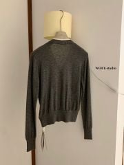 LEN5695 ÁO LEN TAY DÀI LÓT 2LỚP (XÁM) W7351