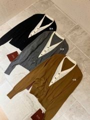 LEN5695 ÁO LEN TAY DÀI LÓT 2LỚP (XÁM) W7351