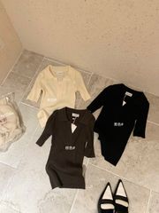 LEN5708 ÁO LEN CỔ POLO TAY NGẮN WGWE (KEM) 7267