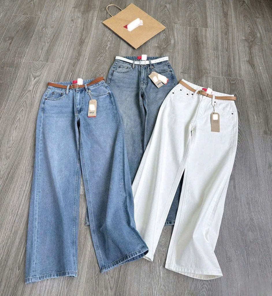 VGU1966 QUẦN JEAN CC - MÀU TRẮNG (KO KÈM NỊT)