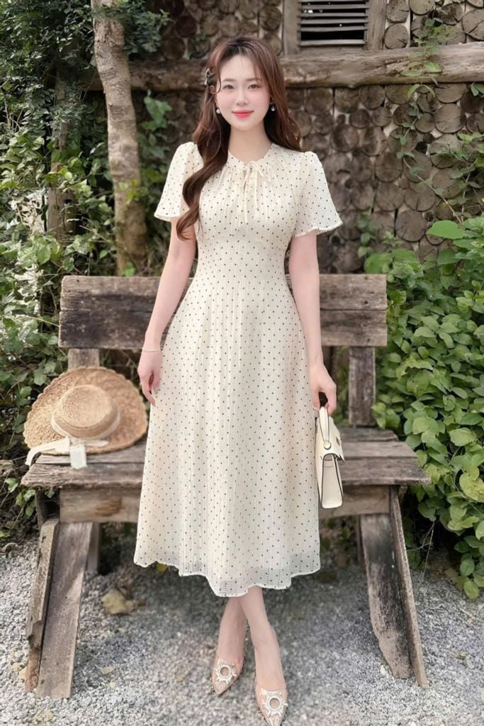 SHE4760 - ĐẦM LOLA CHẤM BI