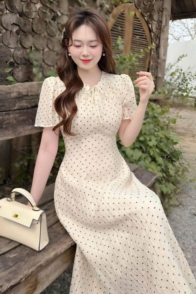 SHE4760 - ĐẦM LOLA CHẤM BI