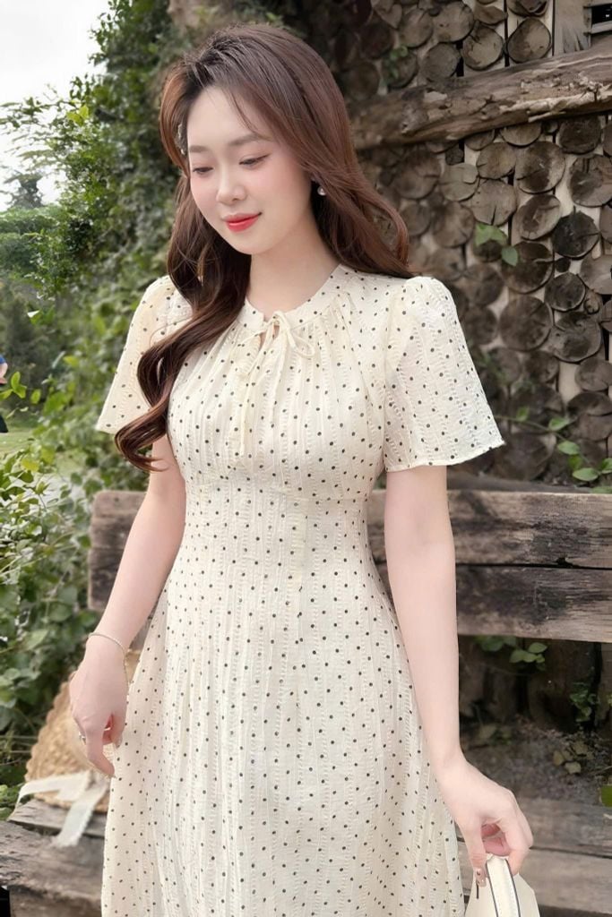 SHE4760 - ĐẦM LOLA CHẤM BI