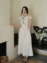 VGU1899 - ĐẦM DÀI THÊU HOA