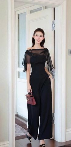 VGU1995 JUM QUẦN DÀI KÈM CHOÀNG (ĐEN)