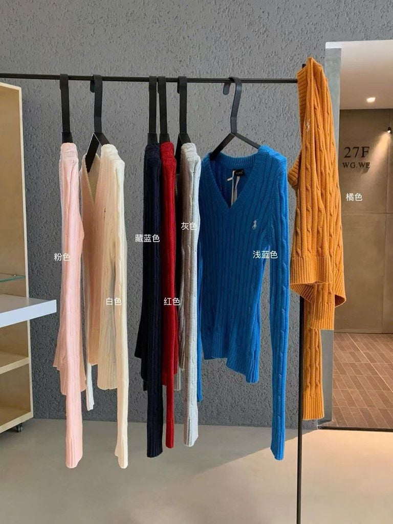 LEN5810 ÁO LEN NGỰA CỔ TIM WGWE (HỒNG) 7452