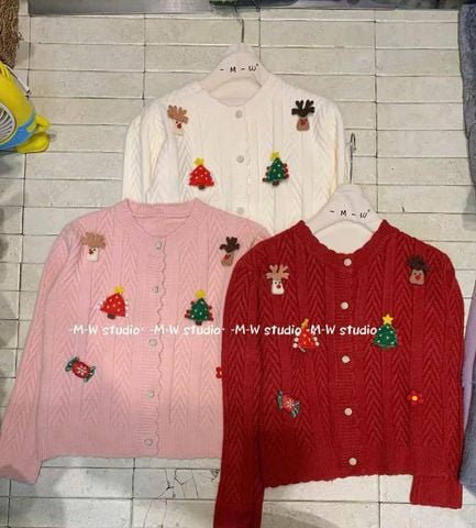 LEN5850 ÁO LEN TAY DÀI NOEL ( HỒNG )