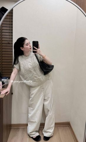 LEN6004 ÁO LEN THỪNG TAY NGẮN (XÁM NHẠT)