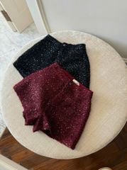 TB9808 QUẦN DẠ SHORT KIM SA (ĐỎ ĐÔ)