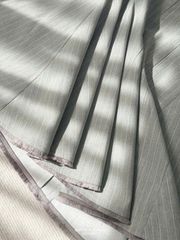 VGU2102 ĐẦM SỌC CỔ SƠMI PHỐI NÚT FORM NGẮN XÒE