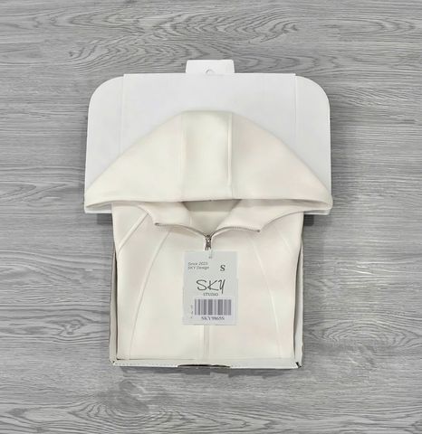 SKY9865 ÁO KHOÁC UMI LẠNH CÓ NÓN (KEM)