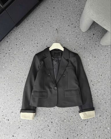 TB9764  KHOÁC VEST PHỐI TAY CAO CẤP (XÁM)