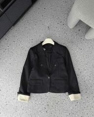 TB9762 KHOÁC VEST PHỐI TAY CAO CẤP (ĐEN)