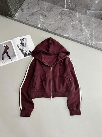 SKY9853 ÁO KHOÁC LỬNG PHỐI SỌC CÓ NÓN (ĐỎ)