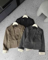 TB9762 KHOÁC VEST PHỐI TAY CAO CẤP (ĐEN)