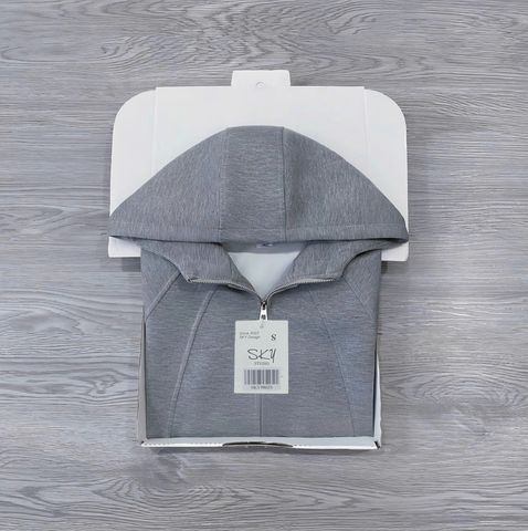 SKY9862 ÁO KHOÁC UMI LẠNH CÓ NÓN (XÁM)