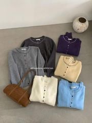 LEN6221 KHOÁC LEN NÚT MÀU CỔ ĐAN CHỈ (X.BIỂN) 6823