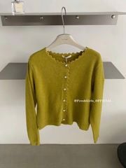 LEN6227 KHOÁC LEN VIỀN SÓNG NÚT TIM (X.BƠ) 6830