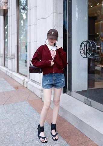 KS1714 - ÁO KHOÁC BASIC - MÀU ĐỎ