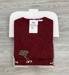 KS1679 - ĐẦM NGẮN ĐÍNH HOA - KÈM DÂY THẮT EO ( MÀU ĐỎ)