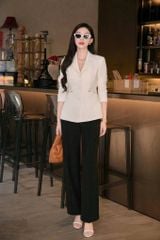 KS1751 - SET ÁO VEST TÚI ĐÍNH NƠ - QUẦN TÂY ĐEN