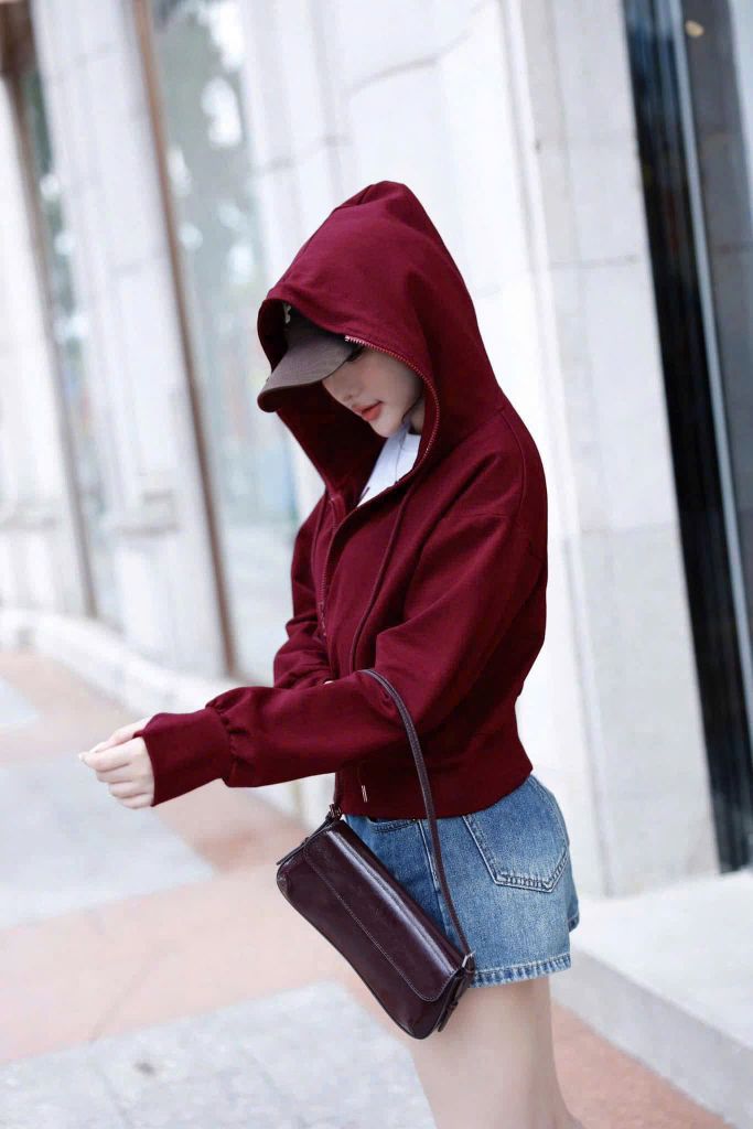 KS1714 - ÁO KHOÁC BASIC - MÀU ĐỎ