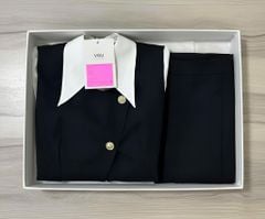 VGU2191 - SET 3 MÓN ÁO GILE + ÁO SƠ MI + CHÂN VÁY