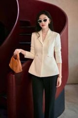 KS1751 - SET ÁO VEST TÚI ĐÍNH NƠ - QUẦN TÂY ĐEN