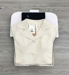 KS1751 - SET ÁO VEST TÚI ĐÍNH NƠ - QUẦN TÂY ĐEN